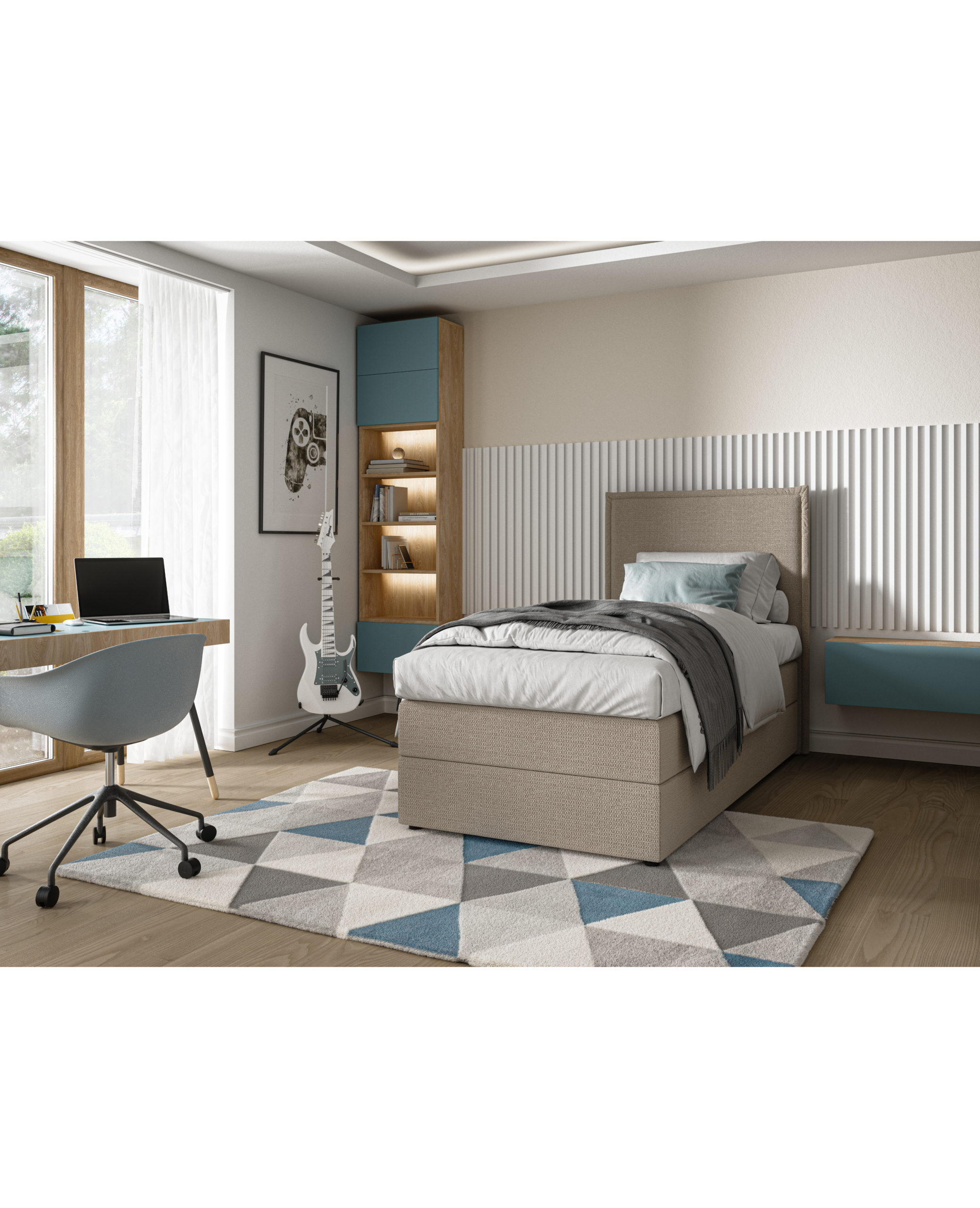 SINNO Mini-Kontinentalbett - Doppel-Boxspringmatratze – Bild 2