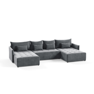 Narożnik BENN U tkanina welurowa przyjemna w dotyku