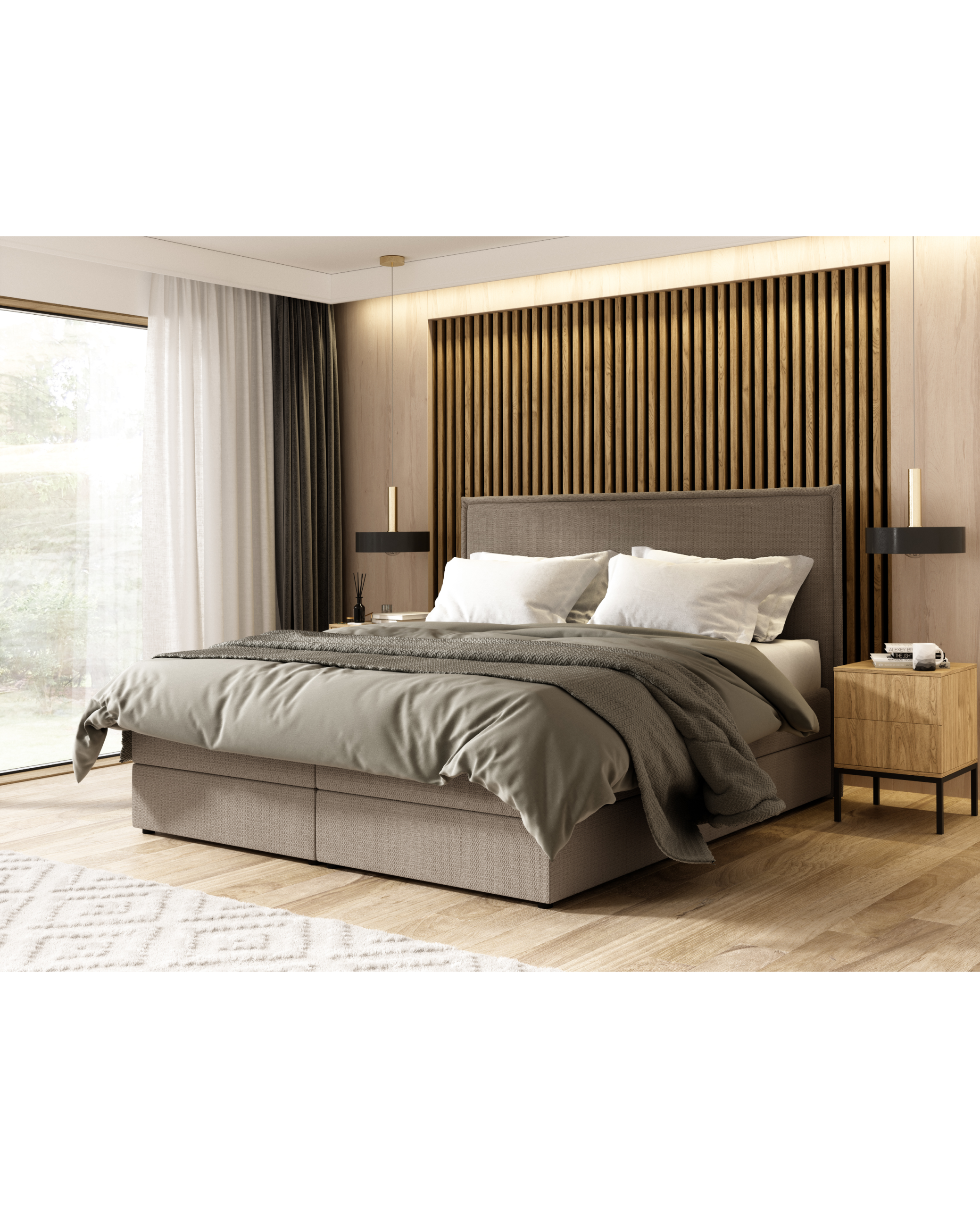 SINNO kontinentales Bett – Doppel-Boxspringmatratze – Bild 2