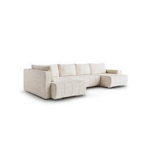 Ecksofa BLUM U - Unschärfe Stoff 3D-Effekt Gefühl der Fluschheit