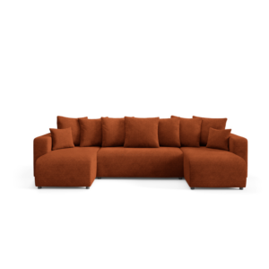 Narożnik EVORA U z pojemnikiem tkanina miękki plusz Onega