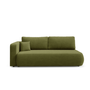 Kanapa OKOPE z bokiem - rozkładana, pojemnik na pościel, obłe kształty