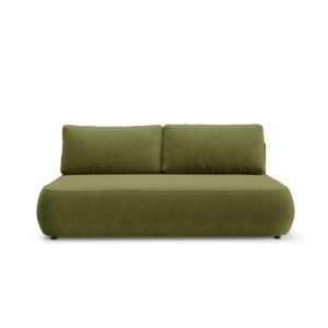 Kanapa OKOPE - rozkładana, pojemnik na pościel, obłe kształty