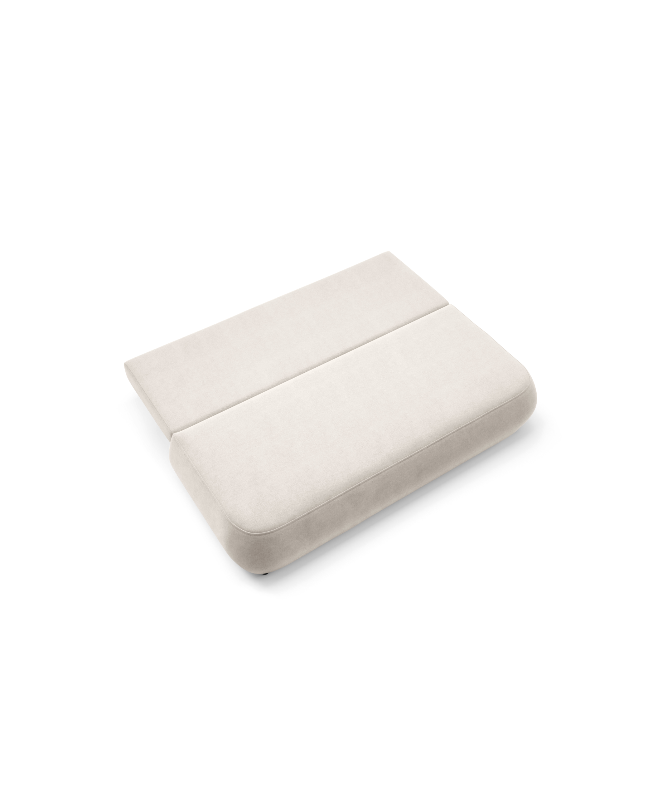 OKOPE Sofa - klappbar, Bettwäschebehälter, runde Formen – Bild 5
