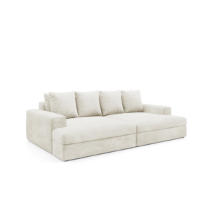 Sofa CALDO - tkanina sztruksowa sprężyny faliste + bonell wysoki komfort