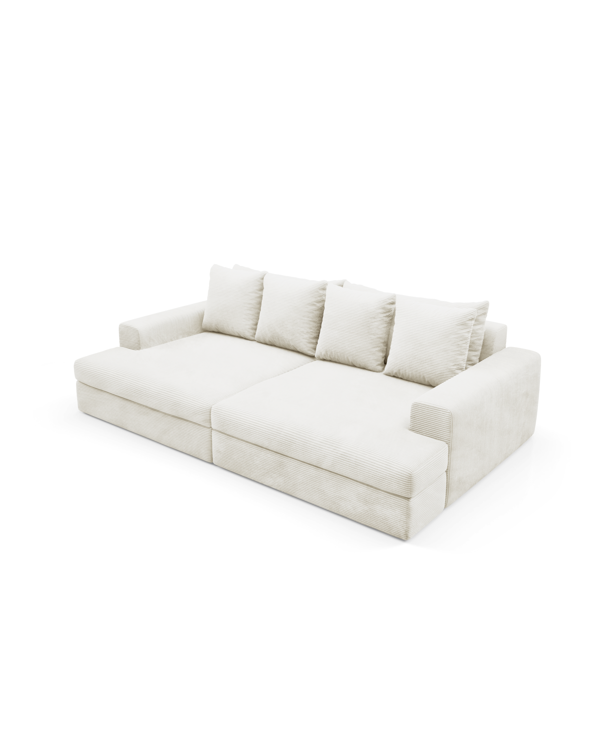 CALDO Sofa - Cordstoff gewellte Federn + Bonell hoher Komfort – Bild 5