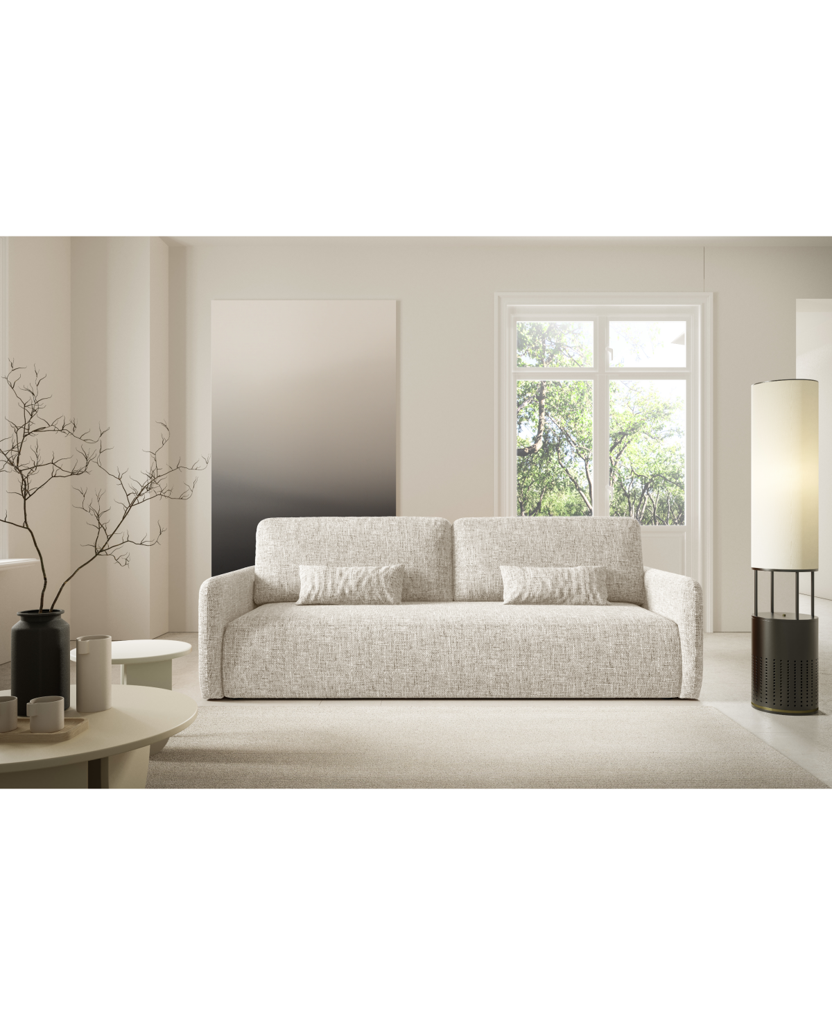 LIVELLO Sofa – klappbar, dreidimensionaler Stoff, Behälter – Furnisell
