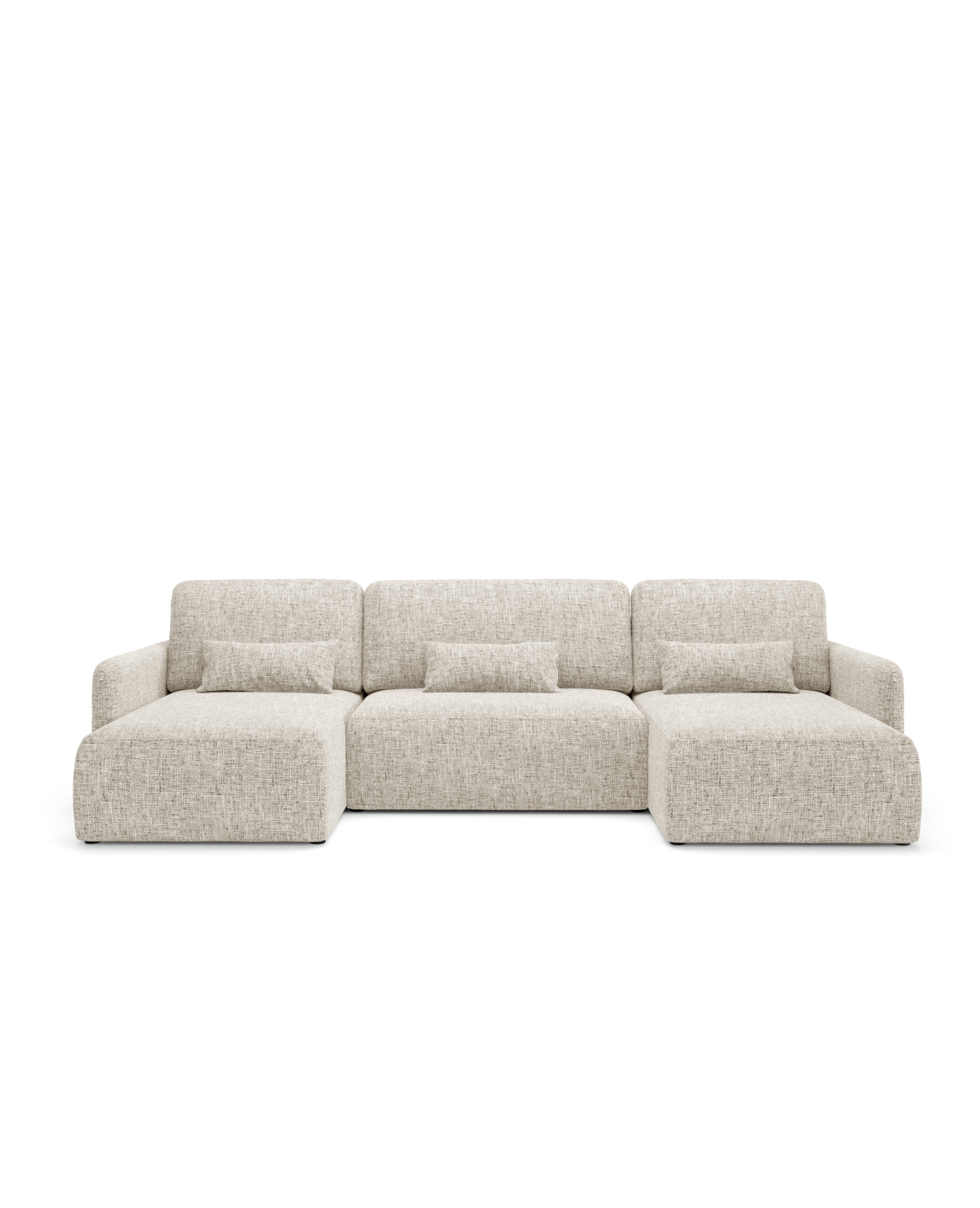 LIVELLO U Ecksofa - klappbar, dreidimensionales Gewebe, Container