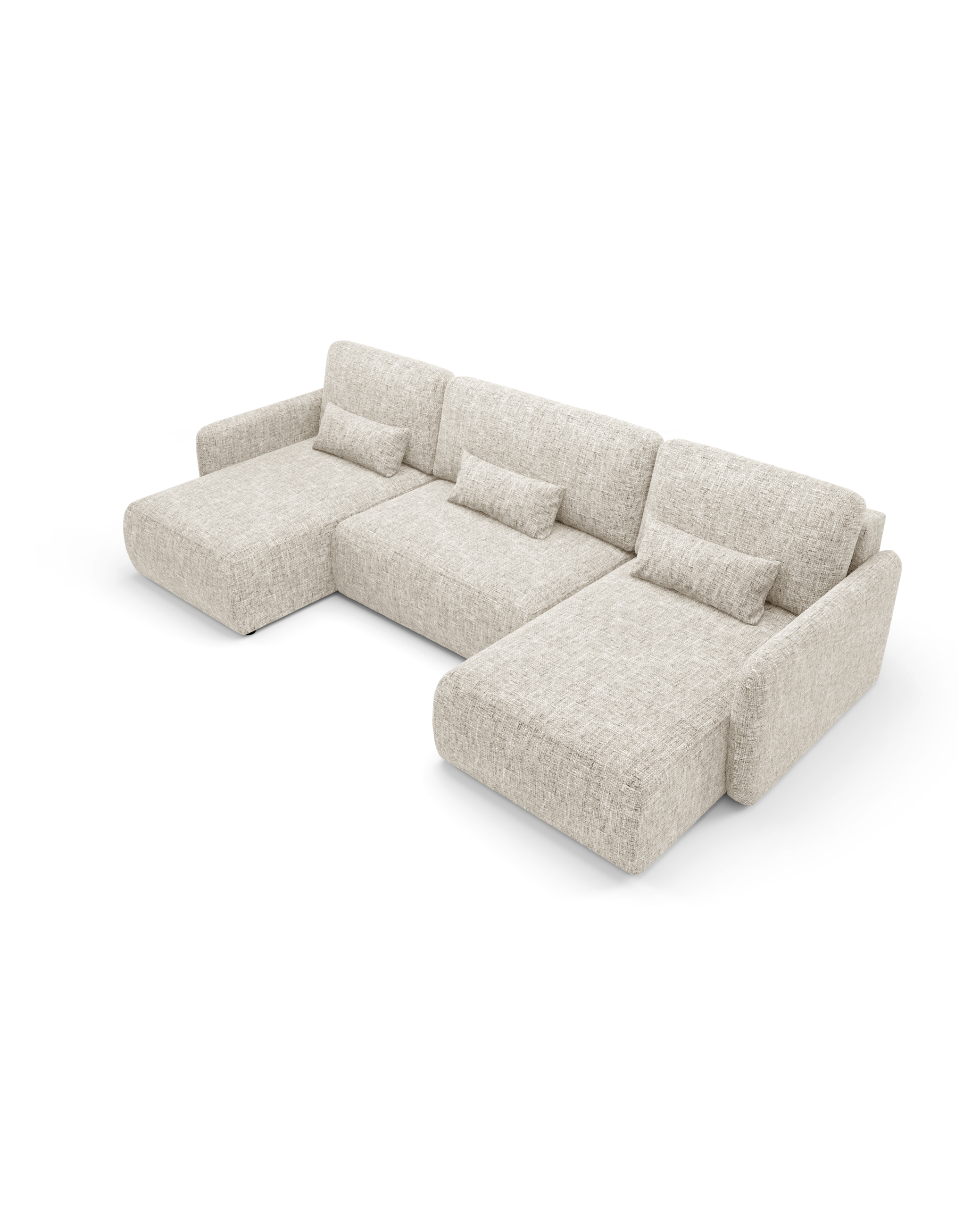 LIVELLO U Ecksofa - klappbar, dreidimensionales Gewebe, Container – Bild 5