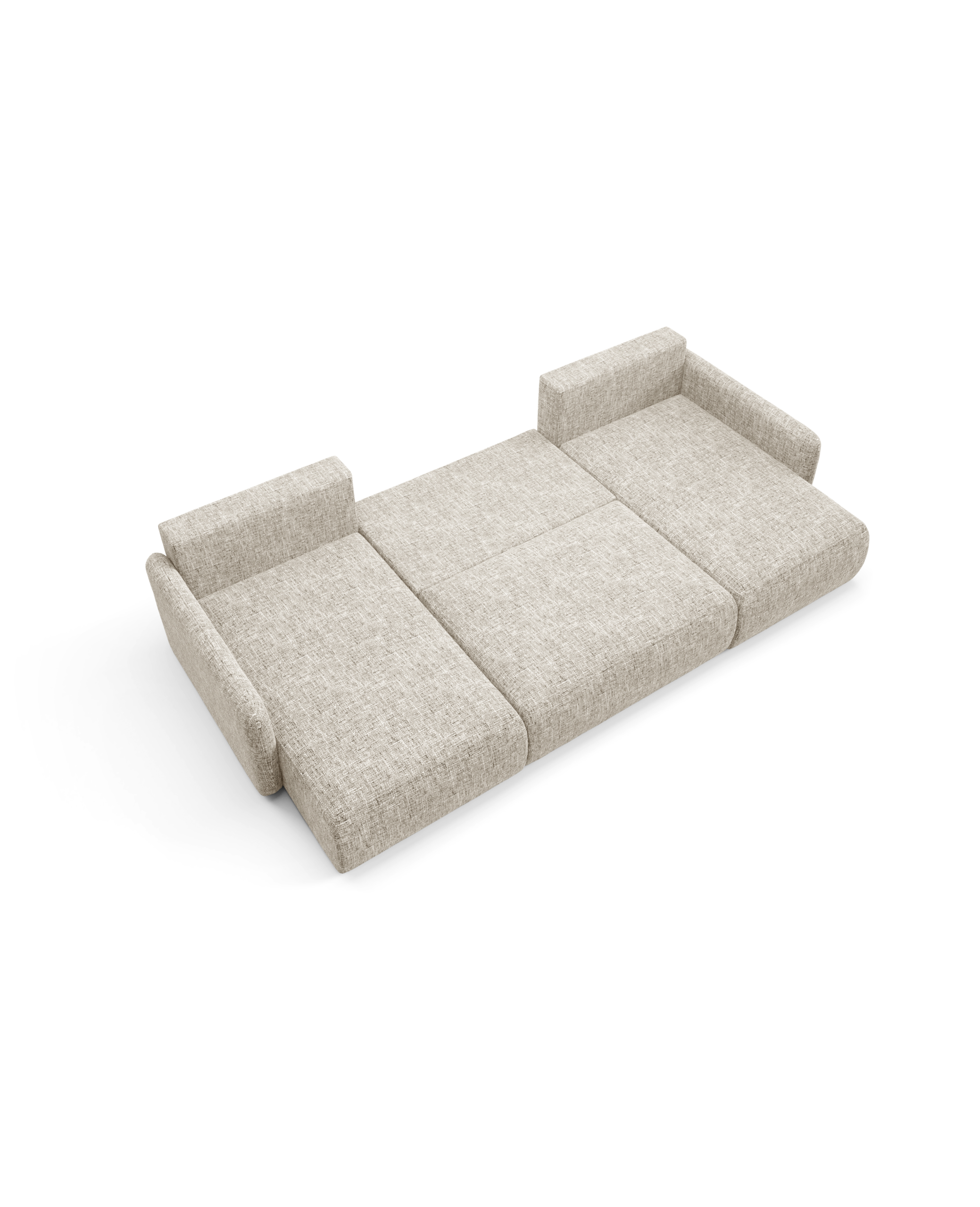 LIVELLO U Ecksofa - klappbar, dreidimensionales Gewebe, Container – Bild 7