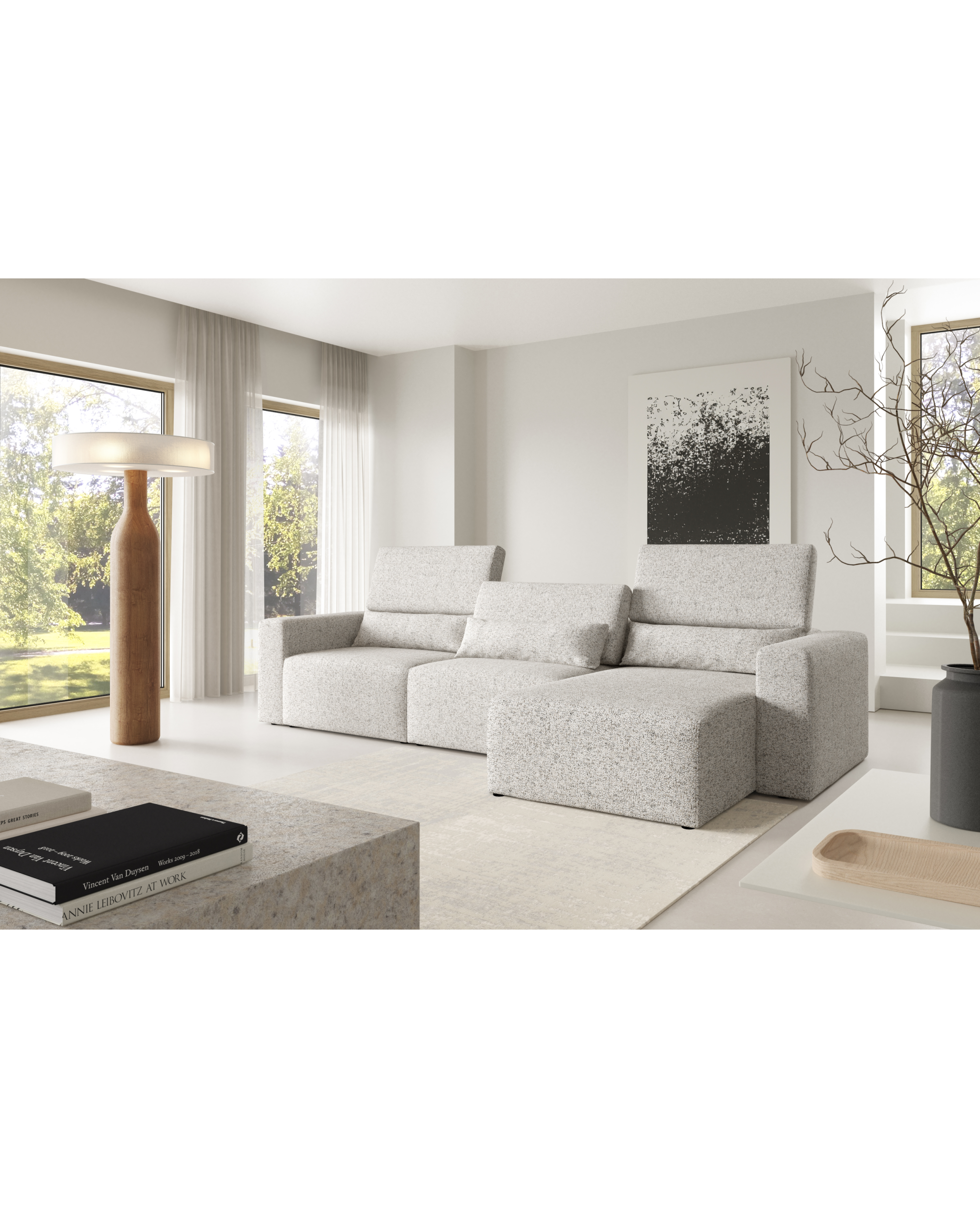 Posejdon XL Ecksofa - modulare Kollektion, bewegliche Kopfstützen – Bild 3