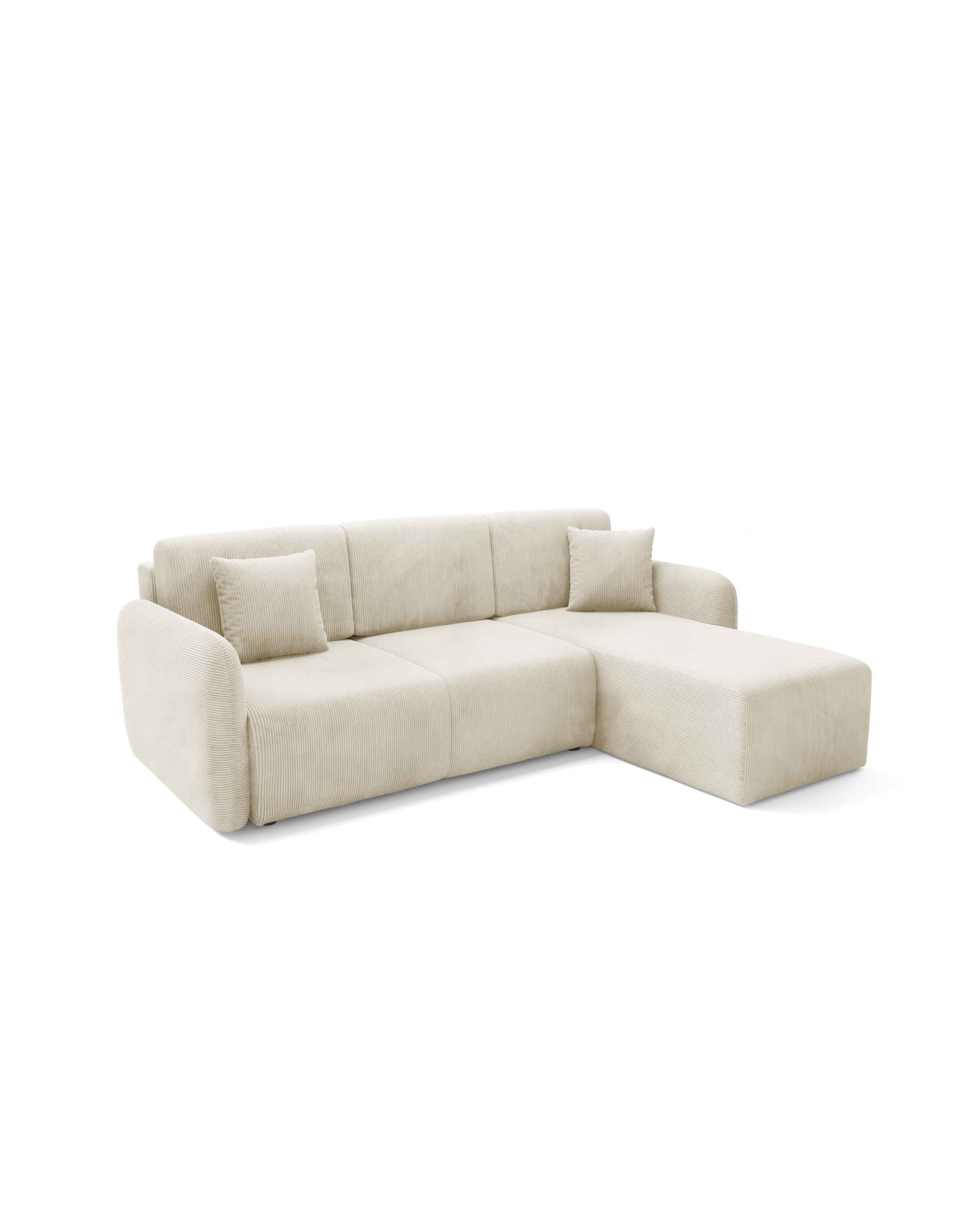 Ecksofa MALLOW L - faltbar, Behälter, Cordstoff – Bild 4