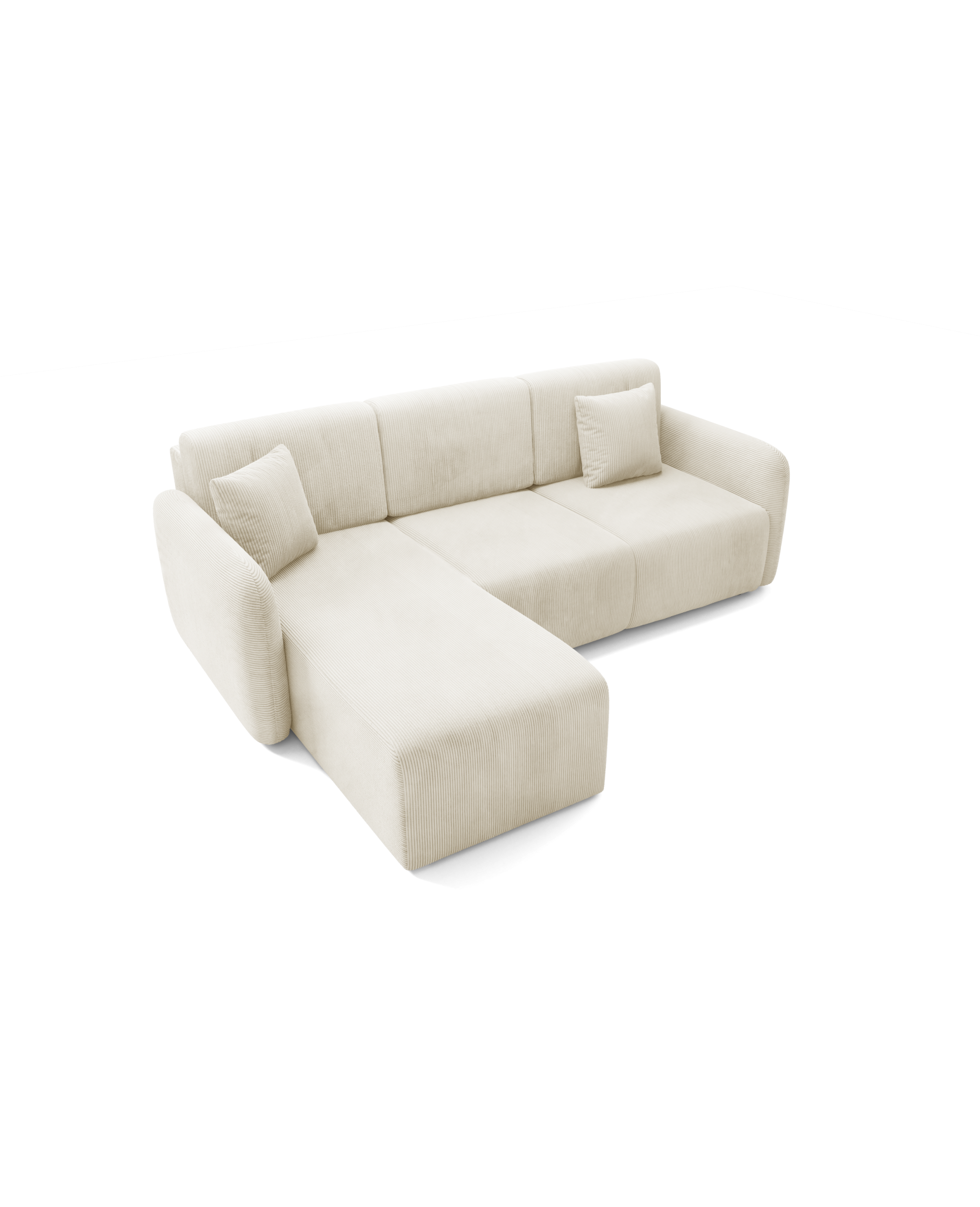 Ecksofa MALLOW L - faltbar, Behälter, Cordstoff – Bild 3