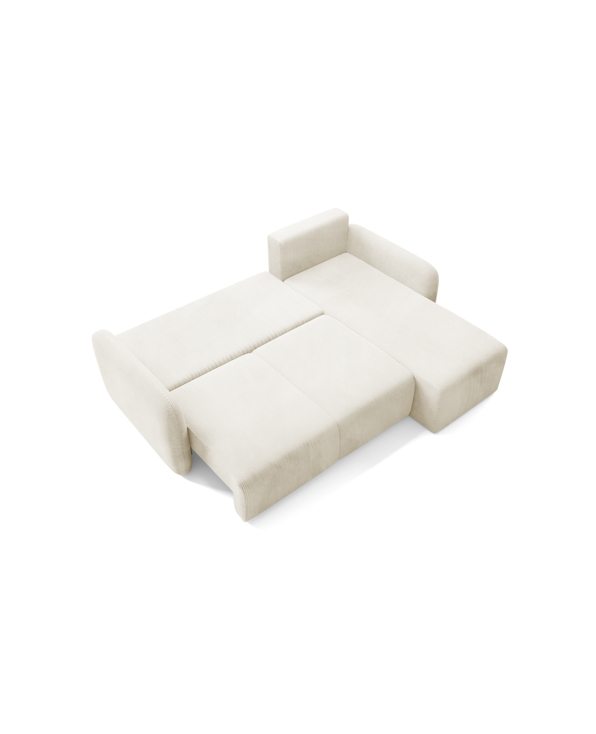 Ecksofa MALLOW L - faltbar, Behälter, Cordstoff – Bild 7
