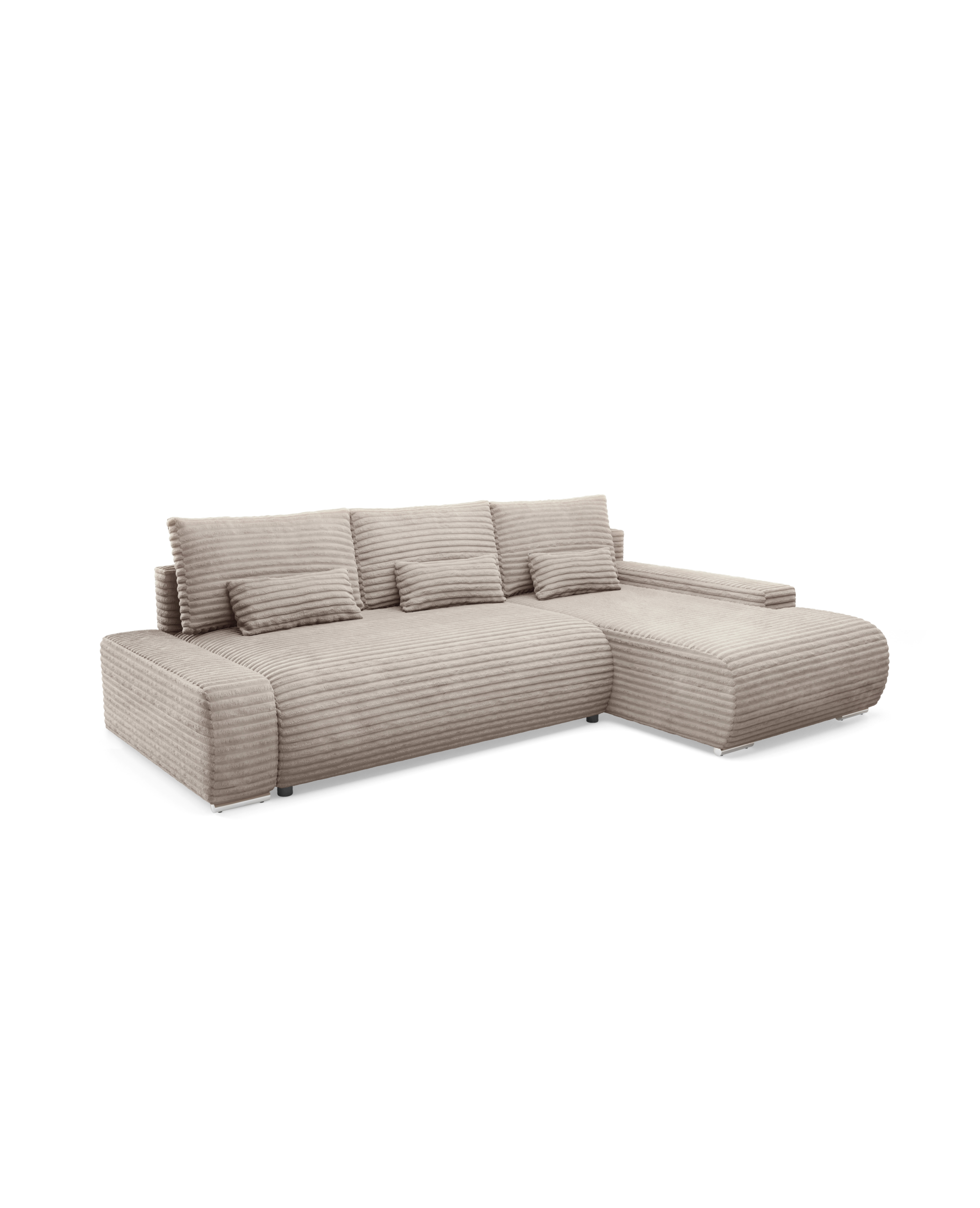 Ecksofa ROLLY L mit Bettkasten, Cordstoff